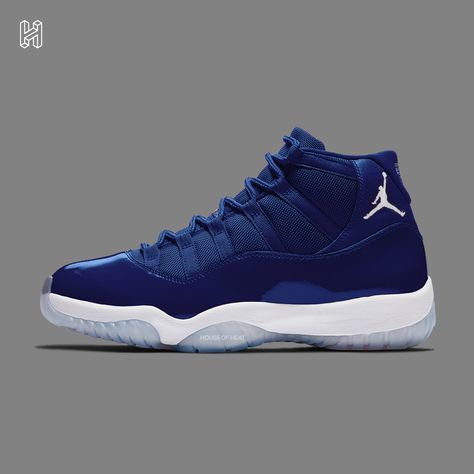 Concept Lab // Air Jordan 11 "Midnight Navy" Air Jordan 11 Midnight Navy, Jordan 11 Midnight Navy, Jordans 11, Air Jordan 11s, Jordans Retro, Basketball Stuff, Jordan 11s, Jordan Xi, Air Jordan Xi