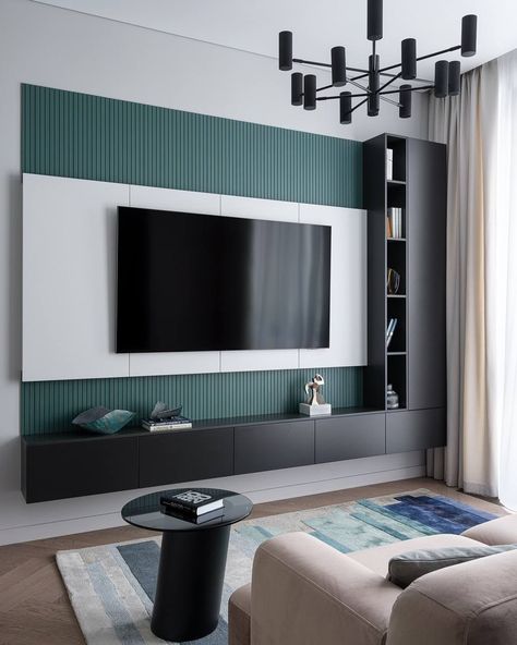 Living Room Tv Cabinet Designs, Bedroom Tv Unit Design, Tv Cabinet Design Modern, Lcd Panel Design, Curtains Living Room Modern, Bedroom Tv Wall, Tv Unit Furniture Design, Tv Unit Decor, House Wall Design