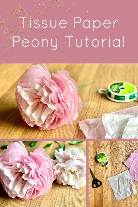 Peony Tissue Paper Flower, Paper Peonies Tutorial, Make Flowers, Paper Peonies, Eco Wedding, Tissue Paper Flowers, Paper Book, Wedding Florals, Green Wedding