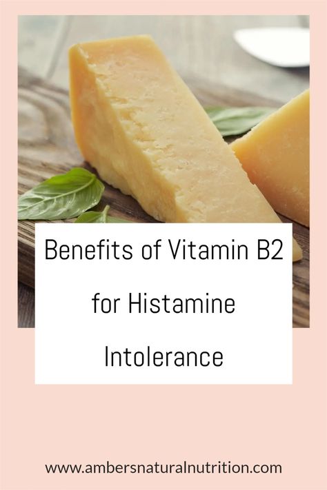 Primary benefits of vitamin B2 is for the metabolism of histamine, eye health, migraines, energy production, decreasing cardiovascular risk, and boosting antioxidant status. A riboflavin deficiency can cause symptoms of histamine intolerance, as vitamin B2 is a nutrient less spoken about involved in methylation and the production of SAMe. SAMe is a methyl donor that is a co-factor for the HNMT enzyme to metabolizes intracellular histamine into N-methylhistamine Histamine Intolerance Diet, Histamine Intolerance Symptoms, Low Histamine Foods, Reflux Remedies, Histamine Intolerance, Low Histamine Diet, Vitamin B2, Dairy Free Diet, Gluten Sensitivity