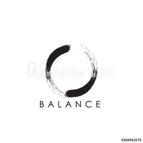 Stock Image: simple abstract logo design of zen with circular brush stroke. Circular Logos, Women's Back Tattoos, Personal Logo Inspiration, Zen Logo, Abstract Logos, Brush Logo, Geometric Line Tattoo, Image Simple, Ring Tattoo Designs