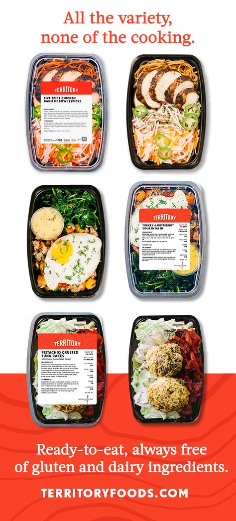 Looking for healthy meals, delivered? Territory foods is variety, ease and healthy goodness at your fingertips. Seriously delicious prepared meals in personalized weekly plans crafted by chefs and nutritionists to feed your active life. We have up to 160 meal choices every week, with menus changing weekly. Whether you follow Macros, Paleo, Mediterranean, Veggie (and more) our meals are always free of gluten and dairy ingredients. Tired of the same old? Get some Territory in your life. Paleo Mediterranean, Prepared Meals, Homemade Gnocchi, Healthy Meal Delivery Service, Healthy Food Delivery, Food Coupon, Isagenix, Foods Delivered, Meal Deal