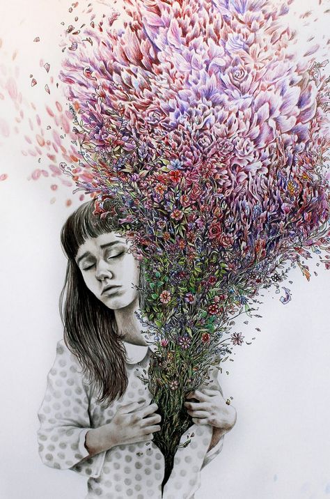 If you want a teacher, try a waterfall, or a mushroom, or a mountain wilderness. This is where the action is. Terence McKenna | SO. Kate Powell, Art Amour, Ap Studio Art, Art Et Illustration, Wow Art, A Level Art, Ap Art, Art And Illustration, A Drawing