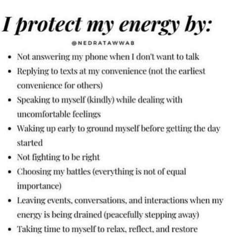 Protect My Energy, Protect Your Energy, Divine Feminine Spirituality, Energy Healing Spirituality, My Energy, Vie Motivation, Positive Self Affirmations, Mental And Emotional Health, Self Care Activities