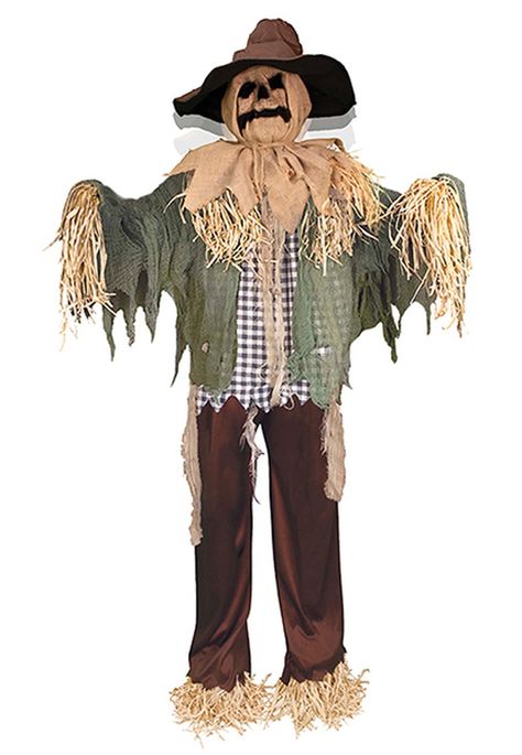 Animated Scarecrow, Scarecrow Decor, Animated Pumpkins, Scarecrow Decorations, Halloween Costumes Scarecrow, Scarecrow Hat, Scary Sounds, Halloween Haunted House Decorations, Halloween Animatronics