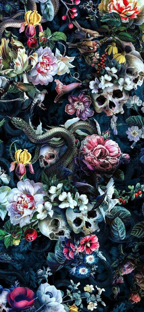 Spooky Flowers, Flowers Wallpaper, Flower Wallpaper, Phone Wallpaper, Floral Wreath, Wallpapers, Flowers, Floral, Quick Saves