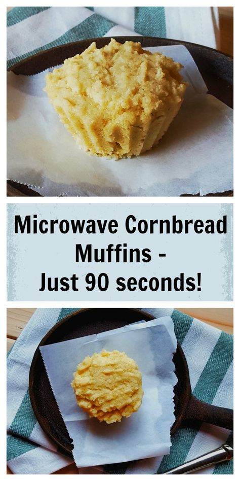 Microwave Cornbread Muffin @shawsimpleswaps Healthy, Ready in 60 seconds with under 5 ingredients! Microwave Cornbread, Microwave Cooking Recipes, Cornbread Muffin, Microwave Mug Recipes, Corn Muffin, Microwave Baking, Breakfast Specials, Cornbread Muffins, P90x