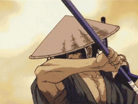 Jubei Ninja Scroll, Ninja Scroll Gif, Jubei Kibagami, Ninja Scroll Anime, Ninja Scroll, Art Vampire, Dengeki Daisy, Samurai Anime, Afro Samurai