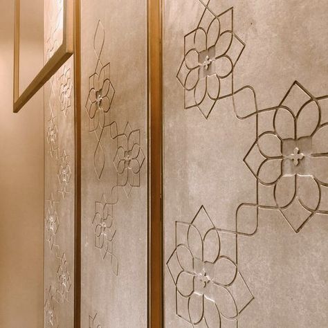 Cement Sheet Wall Interiors, Wall Panel Design, Bedroom Cupboard Designs, Pooja Room Door Design, Pooja Room Design, Room Door Design, Puja Room, Wardrobe Design Bedroom, Cupboard Design