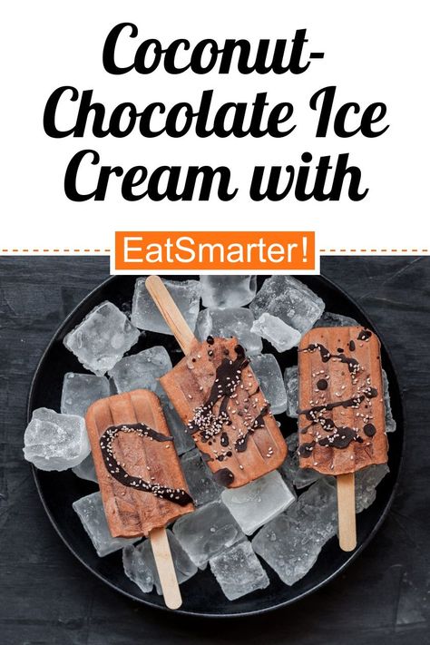 Coconut-Chocolate Ice Cream with Chia Seeds - few calories - simple dish - So healthy is the recipe: 6.4/10 | A recipe idea by EAT SMARTER | Clean Eating, Healthy Eating, Superfood, Chia, Vegan, Vegan Dessert, Vegetarian, Summer, Dessert, chocolate ice cream, Superfood Ice Cream, low-carb, low-carb #icecream #recipes Healthy Coconut Ice Cream Recipe, Toasted Coconut Ice Cream Recipe, Chickpea Ice Cream Vegan Recipes, Vegan Chickpea Ice Cream, Low Calorie Vegan Ice Cream, Healthy Chocolate Ice Cream, Vegan Christmas Recipes, Coconut Ice Cream, Healthy Vegan Desserts