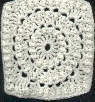 Crochet Popcorn Stitch Granny Square, Circle Of Friends Granny Square, Circle Of Friends Crochet Pattern, Circle Of Friends Crochet Pattern Free, Circle Of Friends Granny Square Pattern, Round Granny Square Pattern Free, Circle Granny Square Pattern, One Color Granny Square, Free Crochet Square