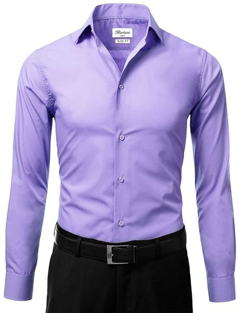 Teal Shirt Outfit, Black Slim Fit Pants, Dashiki For Men, Purple Dress Shirt, French Cuff Dress Shirts, Shirt Outfit Men, Pants Outfit Men, Dress Shirt And Tie, Business Casual Shirts