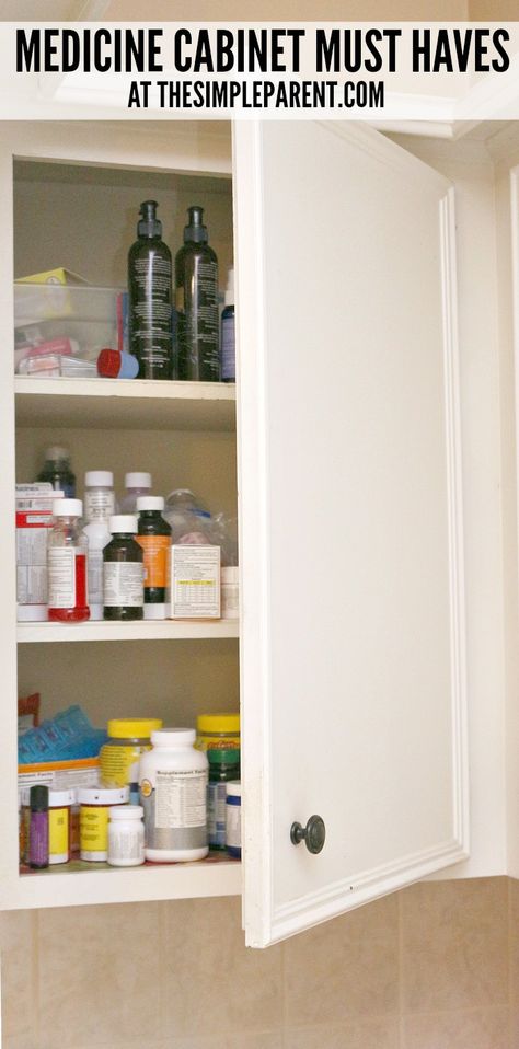 Non Toxic Medicine Cabinet, Medicine Cabinet Checklist, Medicine Cabinet Must Haves, Cabinet Storage Solutions, First Apartment Essentials, Medicine Cabinet Organization, First Apartment Checklist, Home Medicine, Apartment Checklist