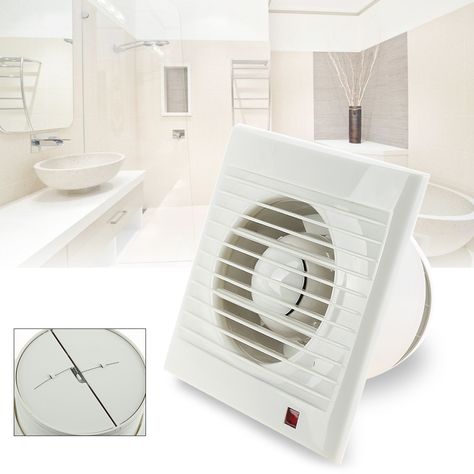 ABS Mini Wall Window  Exhaust Fan Bathroom Kitchen Toilets Intervent White Extractor Fan Air Vent Electric For Kitchens Exhaust Fan Bathroom Window, Bathroom Window With Exhaust Fan, Toilet Ventilation, Ventilation Window Design, Window Exhaust Fan, Fan Kitchen, Small Bathroom Window, 2023 Apartment, Window Fans