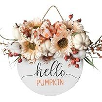 Outdoor Fall Wreaths, Thanksgiving Wall Decor, Fall Hydrangea Wreath, Fall Wreaths For Front Door, Sign For Front Door, Outdoor Welcome Sign, Fall Hydrangea, Hello Sign, Wreath Rustic