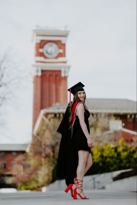 Wsu Graduation Pictures, Graduation Pic Ideas, Cap And Gown Pictures, Graduation Pic, Nursing Graduation Pictures, Grad Shoot, Montana State University, Grad Pic, Gown Pictures