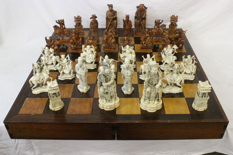 Chinese Chess Set, Chinese Chess, Chess Set, Chinese Antiques, Chess Board, Chess, Wedding Decorations, Auction