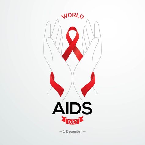 Aids Awareness Poster Art, Aids Logo, Aids Ribbon, Aids Poster, Hiv Aids Awareness, Banner Red, Aids Awareness, Illustrator Design Tutorial, Awareness Poster