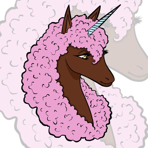 Afro Unicorn, Unicorn Png, Unicorns Png, Unicorn Wall Art, Black Unicorn, Unicorn Stickers, Unicorn Tshirt, Sticker Ideas, Mugs Stickers