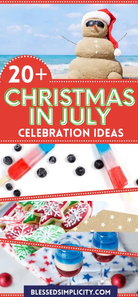 Christmas Host, Christmas In July Decorations, Christmas In July Party, Different Christmas Trees, July Holidays, Hosting Christmas, July Ideas, Summer Christmas, Christmas Tree Garland