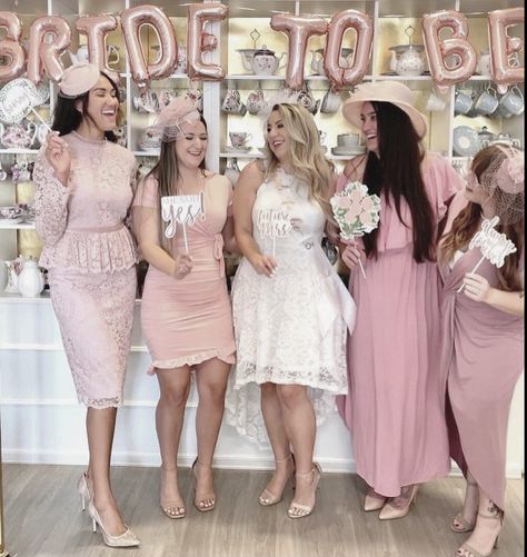 Pink Dress Bridal Shower Outfit, Bridal Shower Dress Code Ideas, Pink Bridal Shower Dress For Guest, Batch Party Outfits, Tea Party Bridal Shower Ideas Outfit, High Tea Party Outfit, Bridal Shower Outfit For Guest, Bridal Shower Guest Outfit, Bridal Shower Tea Party Theme