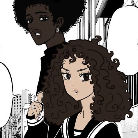 Interracial Couple, Couple Art, Curly Hair, Black Women, Hair, Black, Art