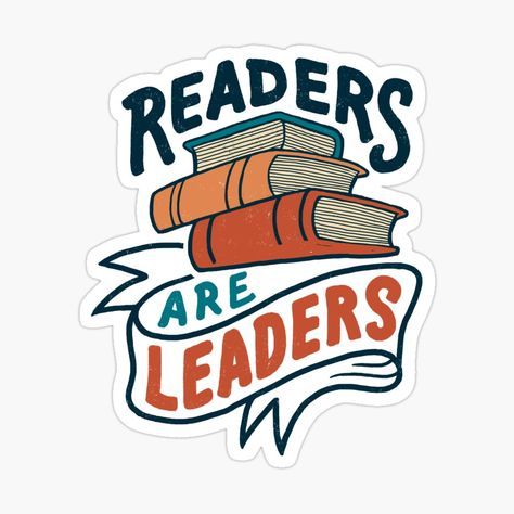 Wild About Reading, Readers Are Leaders, Design For Book, Typography Hand Drawn, School Librarian, Reading Teacher, Gifts For Librarians, Book Reading, Grad School