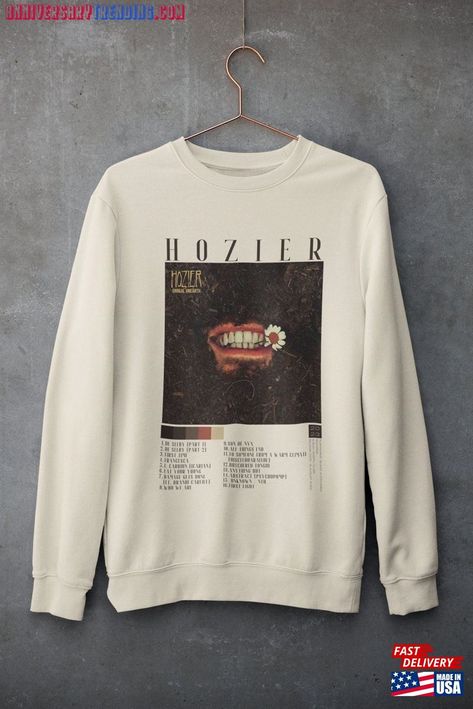 Hozier Unreal Unearth Album Sweater Bootleg Tour Merch Retro Vintage Unisex Polycotton Crewneck Sweatshirt Mccl1709 10 T-Shirt Check more at https://anniversarytrending.com/product/hozier-unreal-unearth-album-sweater-bootleg-tour-merch-retro-vintage-unisex-polycotton-crewneck-sweatshirt-mccl1709-10-t-shirt/ Album Merch Ideas, Hozier Merch, Hozier Concert, Unreal Unearth, Dream Items, Merch Ideas, Thrift Haul, Tour Merch, 2024 Christmas