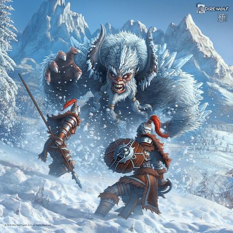 ArtStation - Avalanche Hunter, Kerem Beyit Kerem Beyit, Art Emotions, Beast Creature, Adventure Inspiration, Dire Wolf, Fantasy Artist, Fantasy Warrior, Fantasy Rpg, Card Illustration