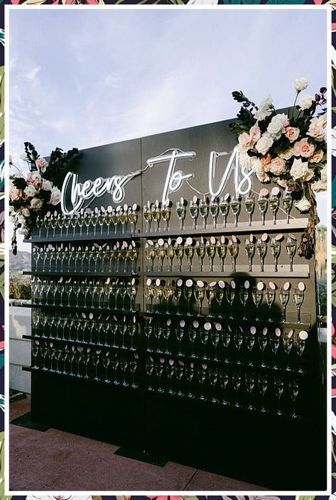 Winter Wedding Signs - Looking for some great deals from the leading brands, look no further. Click to visit TODAY! Wedding Hire Ideas, Black Champagne Wall, Black And Green Wedding Theme, Champagne Wall Seating Chart, Warehouse Wedding Reception, Black White Gold Wedding Theme, Monochrome Weddings, Champagne Wall, Black And White Wedding Theme