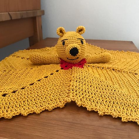 Ravelry: magneticmaryravel's Winnie the Pooh Security Blanket Lovey Blanket, Security Blanket, Winnie The Pooh, Ravelry, Crochet