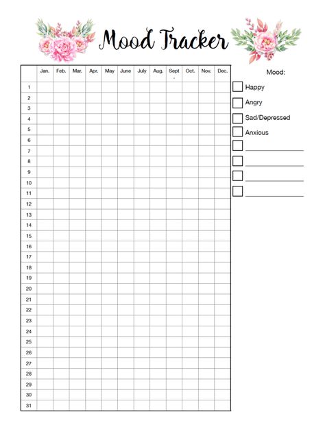 Increase your mental health knowledge with these free printable mood trackers. Track by color, number, or specific mood. There are monthly mood trackers and yearly mood trackers. #freeprintable #freeprintablemoodtracker #monthlymoodtracker #yearlymoodtracker Printable Mood Tracker, Diario Bullet, Mood Diary, Tracker Free, Bullet Journal Tracker, Bullet Journal Mood, Planner Printables Free, Bujo Inspiration, Daily Planner Printable