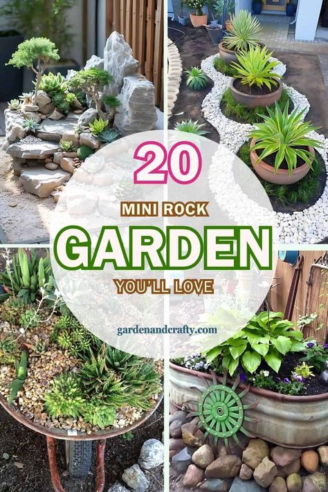 Top 20 Stunning Mini Rock Gardens You’ll Love Rockery Garden Ideas Uk, Mini Rock Garden, Succulent Rock Garden, Garden Ideas Uk, Rockery Garden, Fall Landscaping, Growing Sweet Potatoes, Mini Landscape, Mini Rock