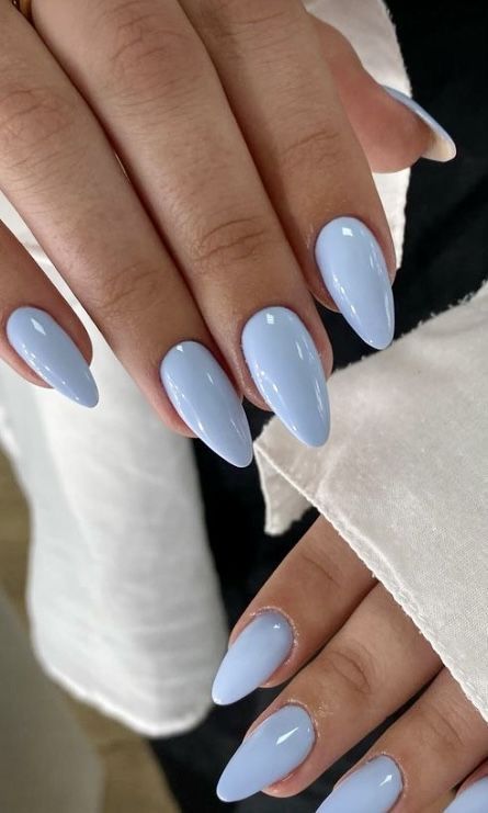 Nails Basic, Unghie Nail Art, Beauty Beast, Summery Nails, Basic Nails, Casual Nails, Her Nails, Blue Nail, Nagel Inspo