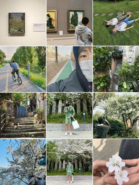 Namjoon Collage Aesthetic, Bts Moodboard, Namjoon Instagram, Instagram Grid Layout, Ig Feed Ideas, Insta Layout, Instagram Theme Feed, Instagram Feed Ideas Posts, Instagram Grid