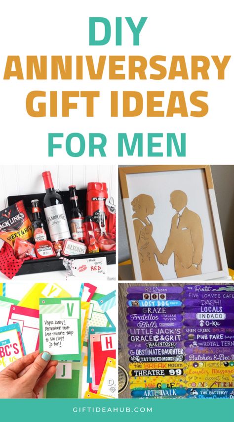 20 DIY anniversary gifts for your boyfriend or husband. Making a homemade gift for him is a perfect way to celebrate your anniversary! Anniversary Gift Ideas For Him Diy, Cheap Anniversary Gifts, Diy Anniversary Gifts, 2 Year Anniversary Gifts For Him, 12 Year Anniversary Gifts, 1st Anniversary Gifts For Him, 16th Anniversary Gifts, Anniversary Gifts For Your Boyfriend, 11 Year Anniversary Gift