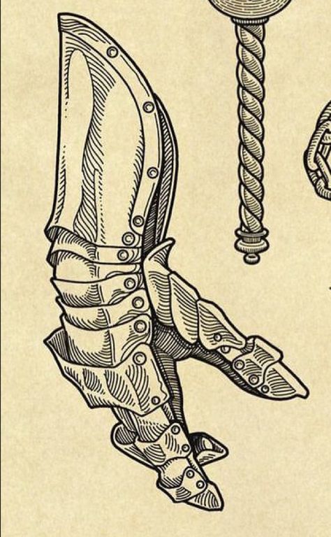 Rustic Tattoo, Tattoo Woodcut, Etching Tattoo, Woodcut Tattoo, Medieval Tattoo, Medieval Drawings, Engraving Tattoo, Armor Drawing, Woodcut Art