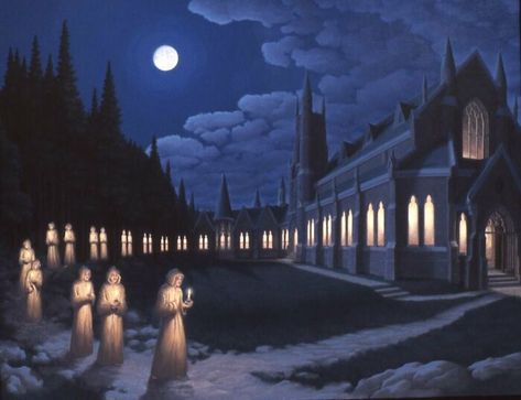 Robert Gonsalves, Rob Gonsalves, Optical Illusion Paintings, Illusion Paintings, Gothic Images, Surrealist Art, Snow Images, Canadian Painters, Art Appliqué