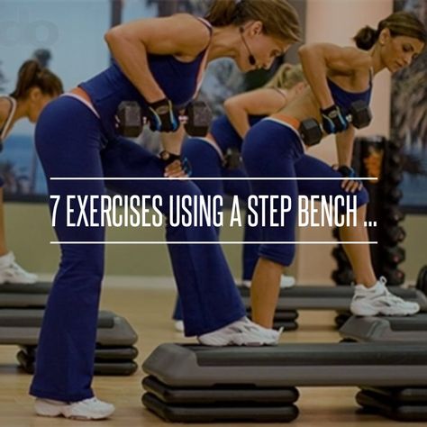 7 #Exercises Using a Step #Bench ... → #Fitness #Level Bench Exercises, Step Bench, Hamstring Curl, Step Ups, Bench Workout, Hamstring Curls, Tricep Dips, Fun Workouts, Step Up