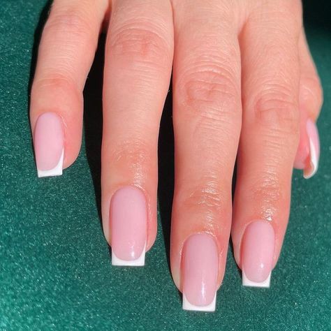 Spring Nail Inspiration, Ombre Acrylic, Spring Acrylic Nails, French Tip Acrylic Nails, Work Nails, Her Nails, Simple Acrylic Nails, Blush Nails, Casual Nails