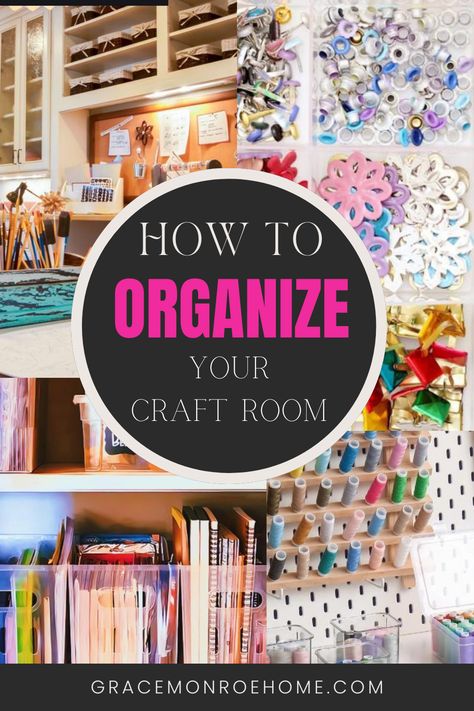 How to Organize a Craft Room Well With 10 These Simple Ideas Organize A Craft Room, Craft Room Organization Storage, Craft Room Organization Diy, Small Craft Rooms, Scrapbook Storage, Be More Creative, Craft Room Design, Sewing Room Organization, Small Space Storage