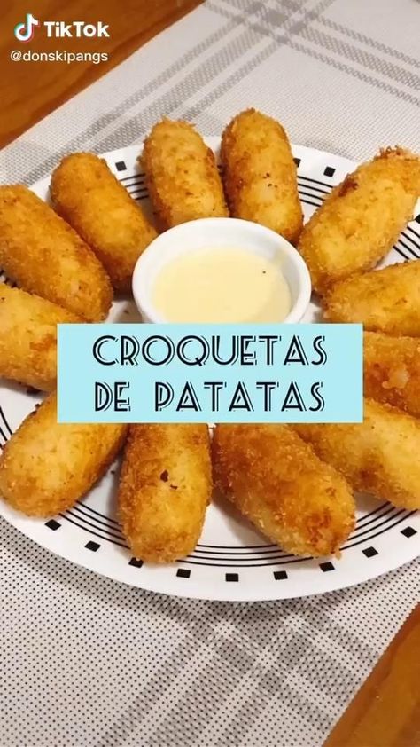 Kroketten Recipe, Potato Croquettes Recipe, Potato Croquette Recipe, Healthy Potato, Food Tiktok, Croquettes Recipe, Potato Croquettes, Healthy Potatoes, Brown Spots Removal