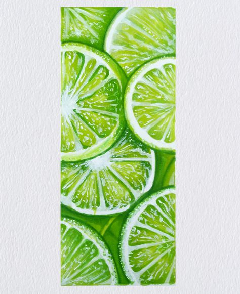 Lemon Slice Drawing Tutorial with Alcohol Brush Marker Sliced Lemon Drawing, Fruit Marker Drawing, Lemon Slices Drawing, Lemon Drawing Realistic, Fruit Slice Drawing, How To Draw A Lemon, Fruit Drawing Realistic, Limes Drawing, Alcohol Marker Ideas