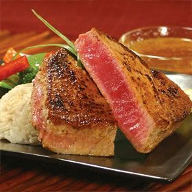 Tuna Marinade, Grilling Seafood, Marinated Tuna Steak, Marinated Tuna, Grilled Tuna Steaks, Tuna Steak Recipes, Seafood Shop, Cookbook Collection, Tuna Steak