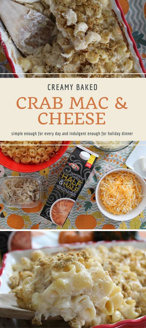 Crab Mac And Cheese Recipe, Mexican Mac And Cheese, Crab Casserole, Mac And Cheese Pasta, Taco Mac And Cheese, Baked Crab, Crab Mac And Cheese, Bundt Recipes, Mac And Cheese Casserole