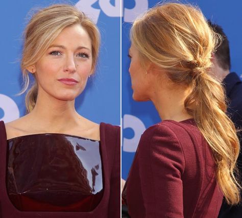 null Blake Lively Ponytail, Blake Lively Hair, Wavy Ponytail, Classy Hairstyles, Cute Simple Hairstyles, Low Ponytail, Years Younger, Hair Envy, Wedding Hair And Makeup