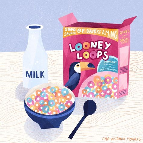 Cereal Drawing, Cereal Aesthetic, Jelly Bear, Cute Food Art, Collage Background, Korean Art, Kawaii Doodles, Food Drawing, Food Illustrations