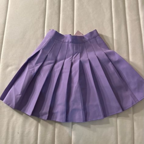 Brand New, Still With Tags, Purple Skirt Deep Purple Clothes, Aesthetic Purple Clothes, Coral Maxi Skirts, Lavender Skirt, Pleaded Skirt, Distressed Jean Skirt, Skirt Aesthetic, Floral Skater Skirt, Pink Pencil Skirt