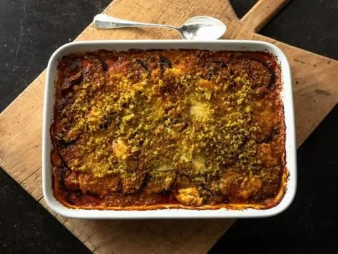 Food Network Eggplant Parmesan, Ina Garten Roasted Eggplant Parmesan, Roasted Eggplant Parmesan, Eggplant Recipes Parmesan, Fresh Bread Crumbs, Eggplant Parm, Parmesan Recipe, Eggplant Dishes, Roasted Eggplant