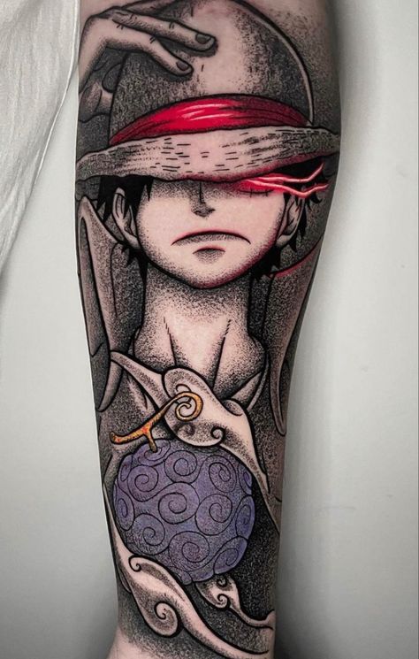 Tato Setengah Lengan, Shen Long Tattoo, Bleach Tattoo, One Piece Tattoo, Lion Tattoo Sleeves, Blackout Tattoo, Manga Tattoo, One Piece Tattoos, Clever Tattoos